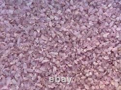 Grade A++ Rose Quartz Semi Tumbled Gemstone Mini Chips 3-8mm, Wholesale Bulk Lot