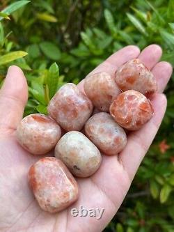 Grade A++ Sunstone Tumbled Stone, 1-1.25 Tumbled Sunstone, Wholesale Bulk Lot