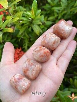 Grade A++ Sunstone Tumbled Stone, 1-1.25 Tumbled Sunstone, Wholesale Bulk Lot