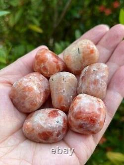 Grade A++ Sunstone Tumbled Stone, 1-1.25 Tumbled Sunstone, Wholesale Bulk Lot