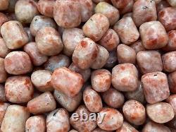 Grade A++ Sunstone Tumbled Stone, 1-1.25 Tumbled Sunstone, Wholesale Bulk Lot