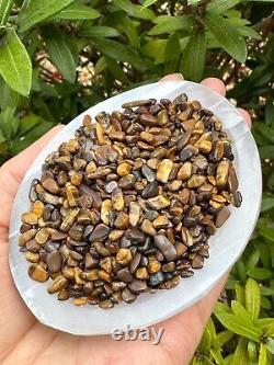 Grade A++ Tiger Eye Semi Tumbled Gemstone Mini Chip 2-5 mm, Wholesale Bulk Lot