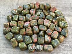Grade A++ Unakite Tumbled Stones, 0.75-1 Tumbled Unakite Stone, Wholesale Bulk