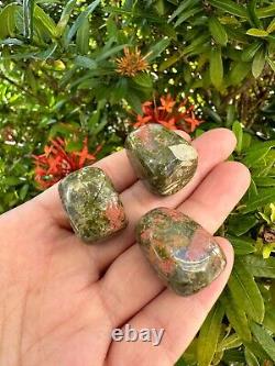 Grade A++ Unakite Tumbled Stones, 0.75-1 Tumbled Unakite Stone, Wholesale Bulk