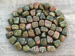 Grade A++ Unakite Tumbled Stones, 0.75-1 Tumbled Unakite Stone, Wholesale Bulk