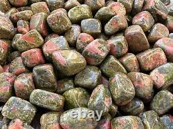 Grade A++ Unakite Tumbled Stones, 0.75-1 Tumbled Unakite Stone, Wholesale Bulk