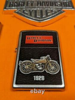 HARLEY DAVIDSON New Zippo Lighters Bradford Exchange Collection & Display Case