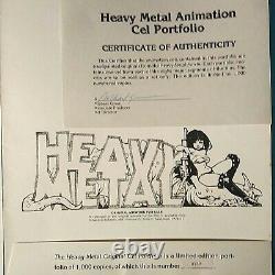 HEAVY METAL ORIGINAL CEL PORTFOLIO, LTD. ED. #738/1000, 8 PRODUCTION CELS, withCOA