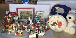 HUGE Collectible Snoopy Lot 60 Plus Items VINTAGE 1940 1990's Estate Find