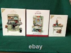 Hallmark Mrs. Clauss Kitchen Table, Stove & Sink-Signed 2012 & 2014 Dollhouse