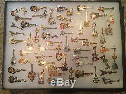 Hard Rock Cafe Pins LOT of 361 Pins Mostly Guitars Pin Collectors Guide