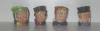 Hard To Find Collection Of 4 Royal Doulton Toothpick Holders Excellent Condition