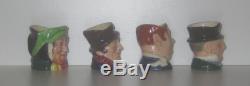 Hard To Find Collection Of 4 Royal Doulton Toothpick Holders Excellent Condition