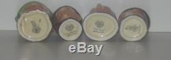 Hard To Find Collection Of 4 Royal Doulton Toothpick Holders Excellent Condition