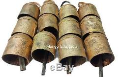 Home Decor Vintage Tin Metal Bells Handmade Decorative X Mas Wholesale 18 Pcs