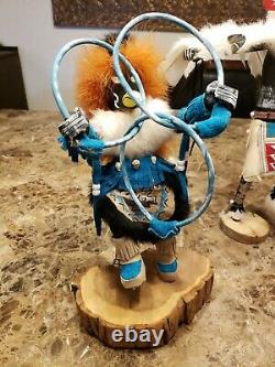 Hopi Kachina Dolls Eagle Owl Hoop Dancer 12-16 Tall Signed