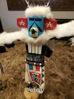 Hopi Kachina Dolls Eagle Owl Hoop Dancer 12-16 Tall Signed