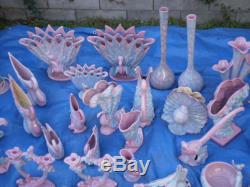 Huge Collection of Royal Haeger Hickman Mauve & Blue Agate Mid-Century Pottery