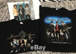 Huge Jonas Brothers Collection Lot of 48 Tour Shirt CD DVD Book Signed Poster