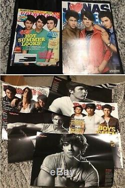 Huge Jonas Brothers Collection Lot of 48 Tour Shirt CD DVD Book Signed Poster
