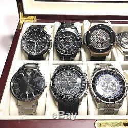 Huge Lot Swiss Watches Guess Collection, Bulova, Diesel, Armani, Invicta & More