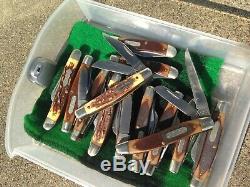 Huge Lot of 15 Vintage Schrade USA OT & Uncle Henry Pocket Knives, Used (lot #9)