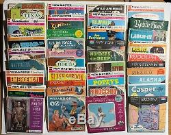 Huge Lot of 57 View-Master Packets Sawyer's & GAF with Case (1)
