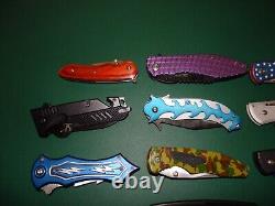 Huge Mixed 19 Folding Knife Pocket Knife Lot Mixed Sizes Bulk Resale Wholesale