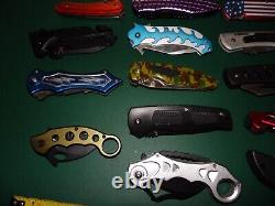 Huge Mixed 19 Folding Knife Pocket Knife Lot Mixed Sizes Bulk Resale Wholesale
