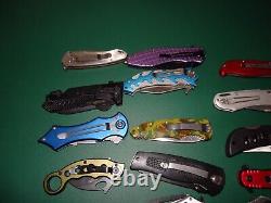 Huge Mixed 19 Folding Knife Pocket Knife Lot Mixed Sizes Bulk Resale Wholesale