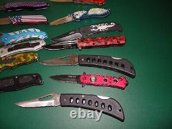 Huge Mixed 19 Folding Knife Pocket Knife Lot Mixed Sizes Bulk Resale Wholesale
