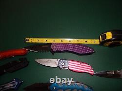 Huge Mixed 19 Folding Knife Pocket Knife Lot Mixed Sizes Bulk Resale Wholesale