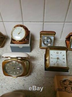 Huge collection of Vintage travel alarm clocks once in a lifetime Collection