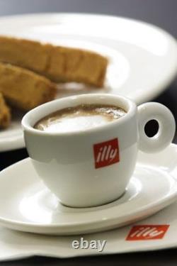 ILLY ESPRESSO CUPS LOGO (12 CUPS) & (12 SAUCERS) Porcelain 2 oz capacity