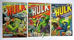 INCREDIBLE HULK #s 180, 181, 182, 1st Appearance of Wolverine, MVS Stamps Intact