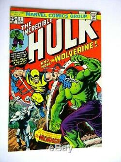 INCREDIBLE HULK #s 180, 181, 182, 1st Appearance of Wolverine, MVS Stamps Intact