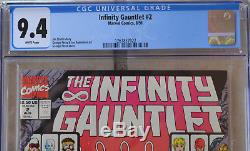 INFINITY GAUNTLET #1 2 3 LOT CGC 9.4 (NM) White Pages (1991) Thanos Infinity War