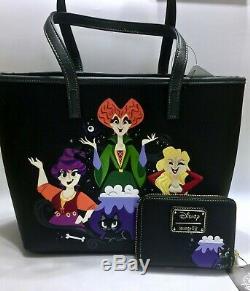 IN HAND Loungefly Disney Hocus Pocus Sanderson Sisters Fashion Tote Bag & Wallet