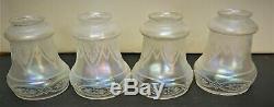 Iridescent Etched Glass Lampshades For Chandelier Wall Sconces Set Of 4