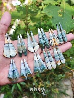 Jasper earrings pairs 35 pairs of wholesale sizes 30-40 mm