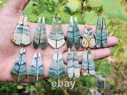 Jasper earrings pairs 35 pairs of wholesale sizes 30-40 mm