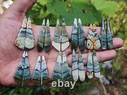 Jasper earrings pairs 35 pairs of wholesale sizes 30-40 mm