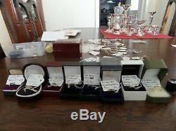 Job lot / collection of hallmarked 18 ct solid gold and diamond rings