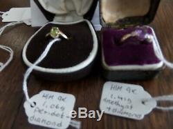 Job lot / collection of hallmarked solid gold rings