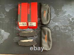 Kershaw Knockout knife pair 1870 and 1870BLKBW with pouches