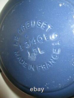 LE CREUSET ENAMEL CAST IRON SIGNATURE INDIGO OMBRE SAUCEPAN WithLID #16 1.75 QTS