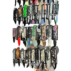 LOT OF 100 Spring Open pocket knife Collectible Design Wholesale Knives AS IS