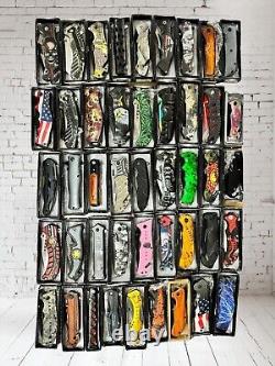 LOT OF 100 Spring Open pocket knife Collectible Design Wholesale Knives AS IS