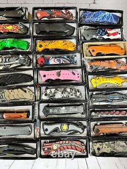 LOT OF 100 Spring Open pocket knife Collectible Design Wholesale Knives AS IS