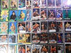 Lot Of 216 Signed Unsorted Pro Wrestling Cards Wwe Wwf Wcw Divas